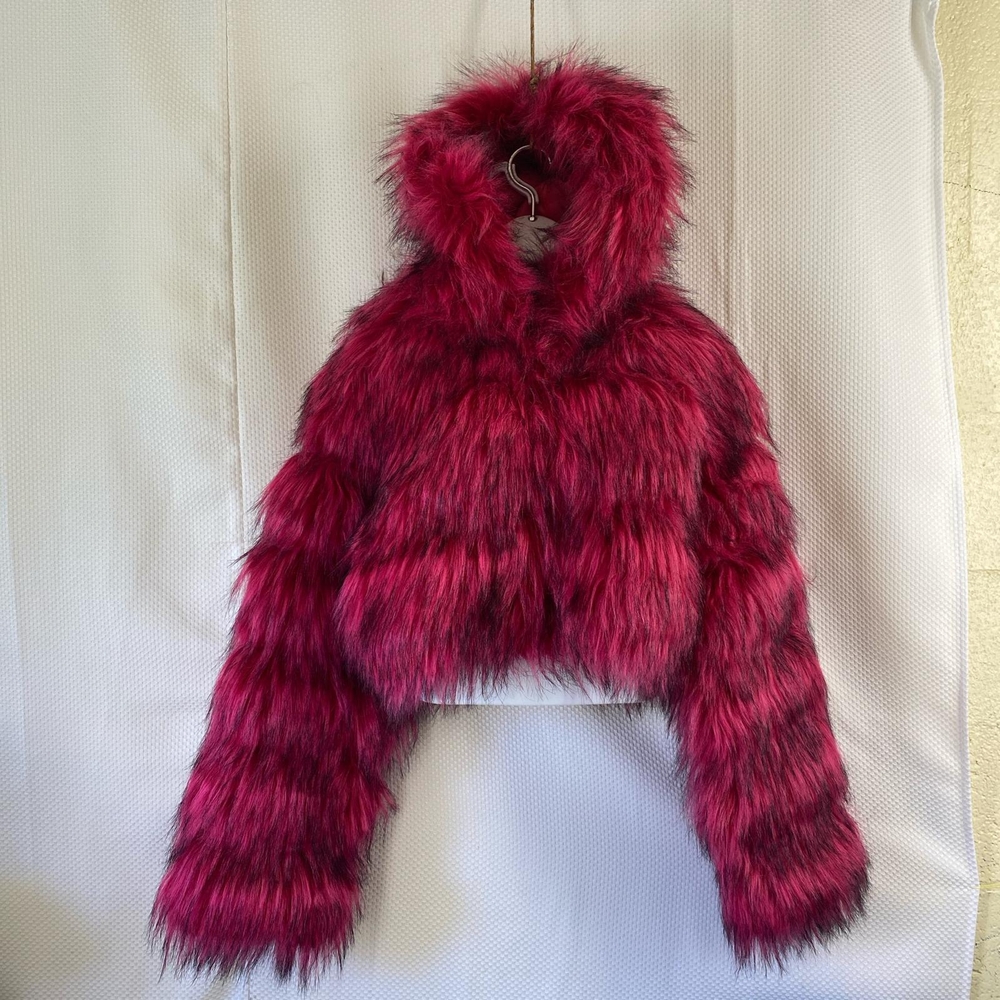 Azalea Wang Woman's  Faux Fur Jacket - Pink Size 1X
